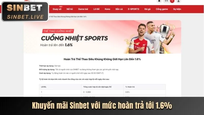 Hoàn trả casino trực tuyến